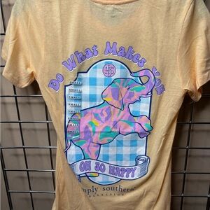 NWT Happy Elephant Simply Southern T-Shirt Sz S&XL